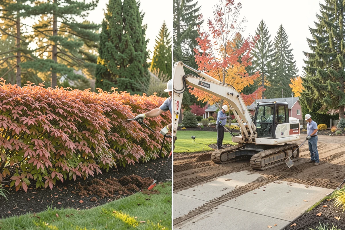 Landscape Fabric Installation in La Conner, Skagit County, WA - Clear the bed and pull existing weeds to the root