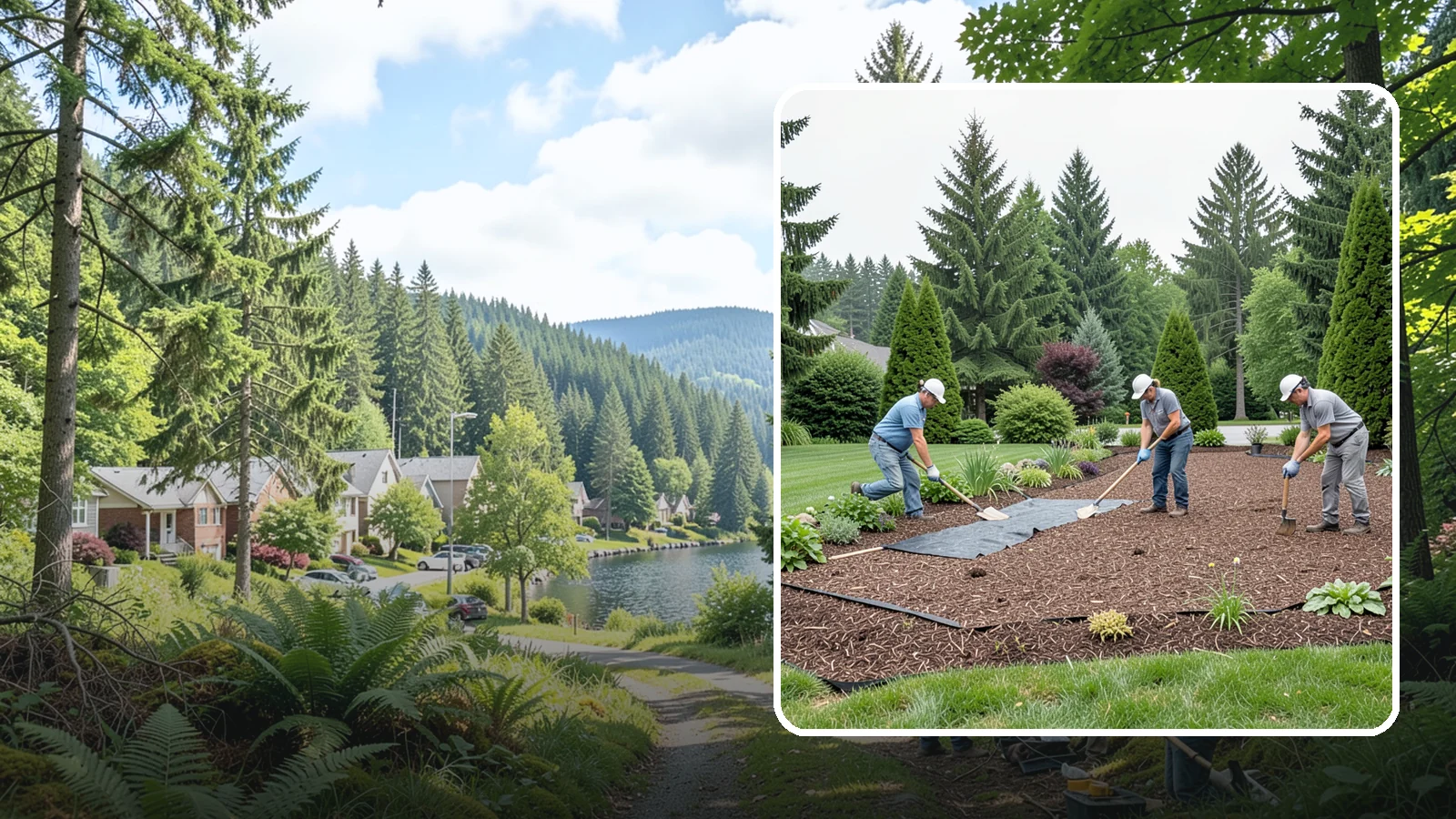 Landscape Fabric Installation in Lake Forest Park, King County, WA - Professional-grade weed barrier fabric installed beneath mulch or rock for lasting weed control.