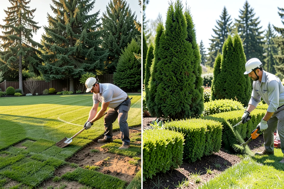 Landscape Fabric Installation in Lakewood, Pierce County, WA - Clear the bed and pull existing weeds to the root