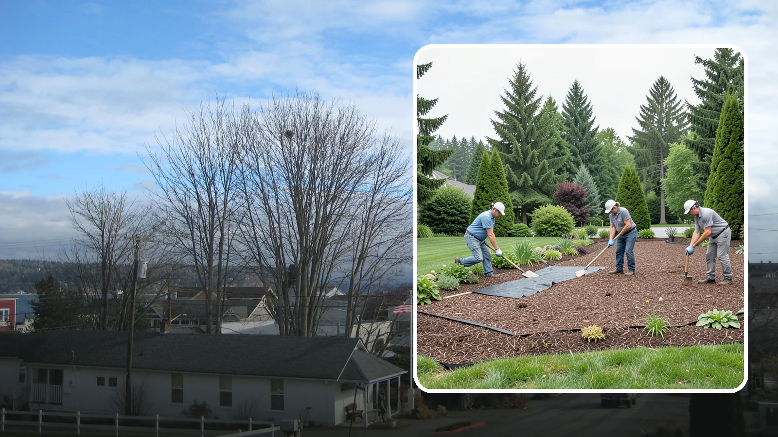 Landscape Fabric Installation in Langley, Island County, WA - Professional-grade weed barrier fabric installed beneath mulch or rock for lasting weed control.