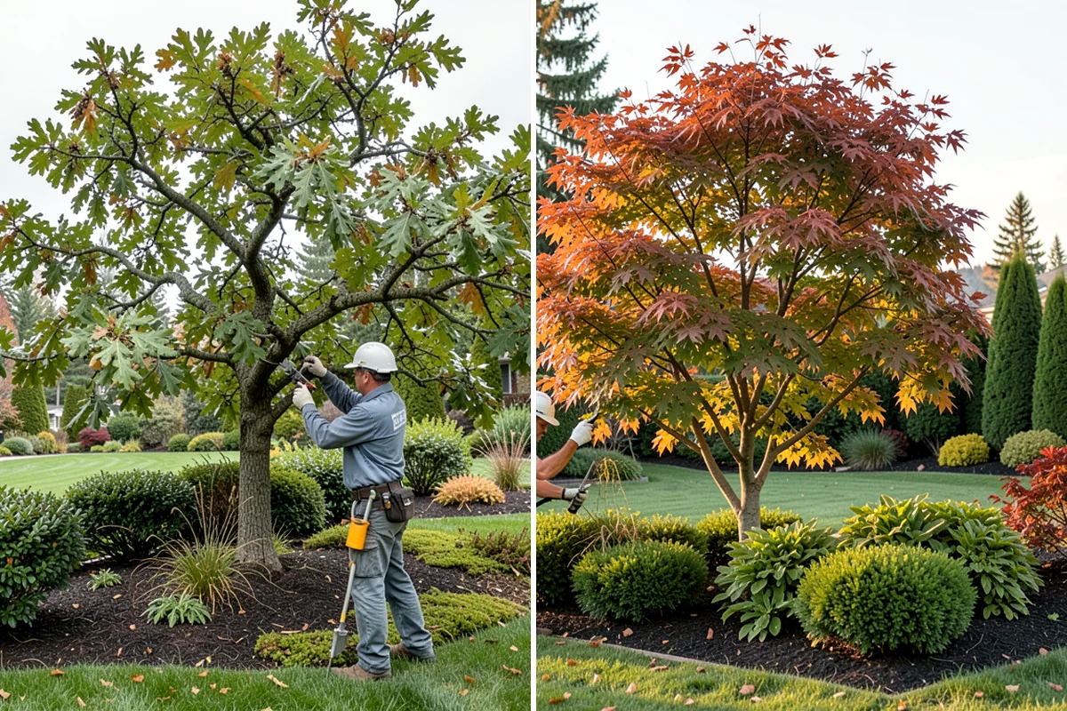 Landscape Fabric Installation in Maple Valley, King County, WA - Clear the bed and pull existing weeds to the root