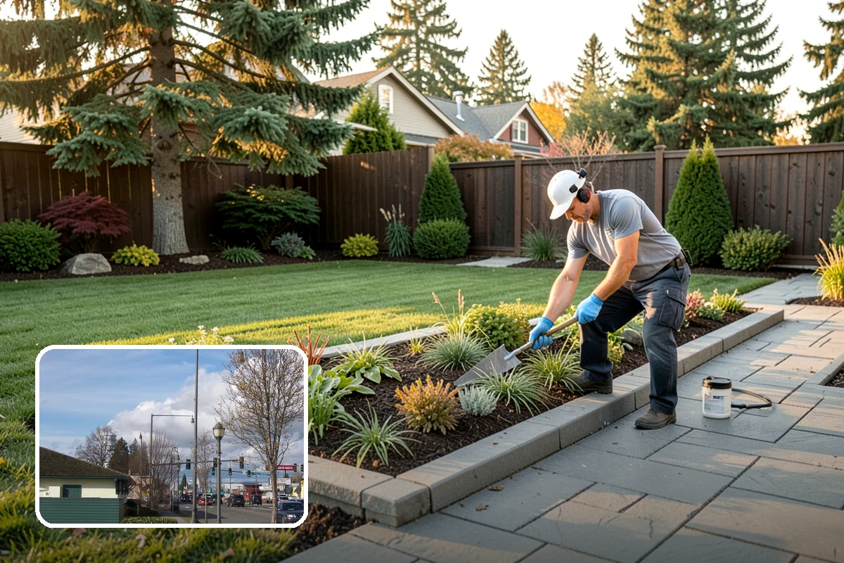 Landscape Fabric Installation in Marysville, Snohomish County, WA - Blocks aggressive PNW weeds while allowing water to drain through