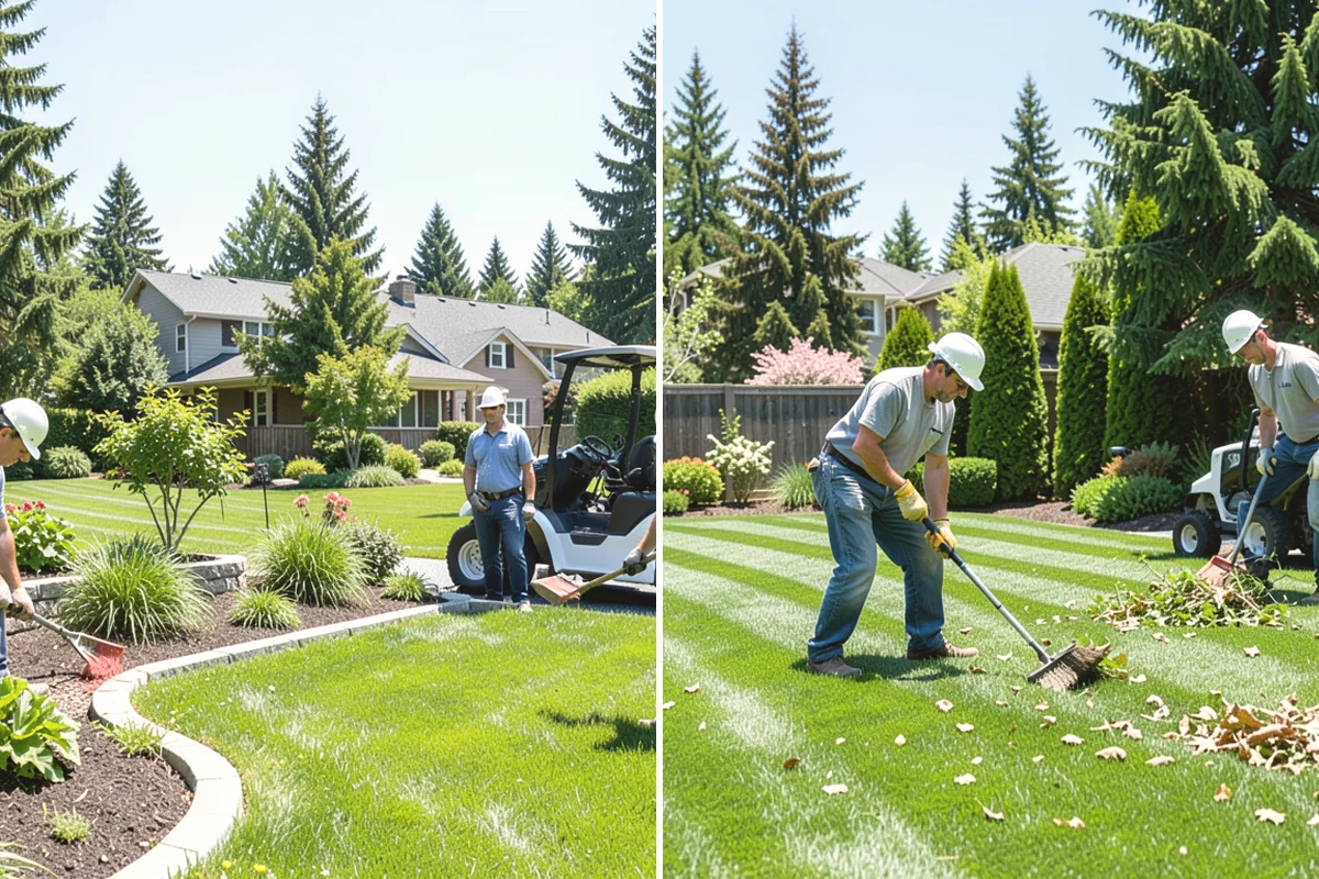 Landscape Fabric Installation in Mercer Island, King County, WA - Clear the bed and pull existing weeds to the root