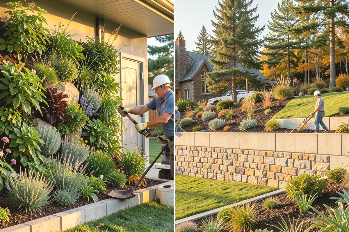 Landscape Fabric Installation in Mill Creek, Snohomish County, WA - Clear the bed and pull existing weeds to the root