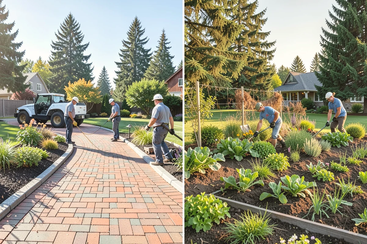 Landscape Fabric Installation in Monroe, Snohomish County, WA - Clear the bed and pull existing weeds to the root