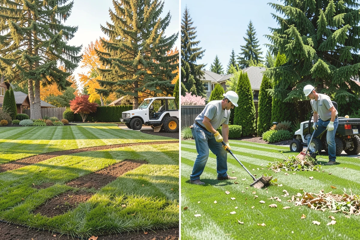 Landscape Fabric Installation in Mountlake Terrace, Snohomish County, WA - Clear the bed and pull existing weeds to the root