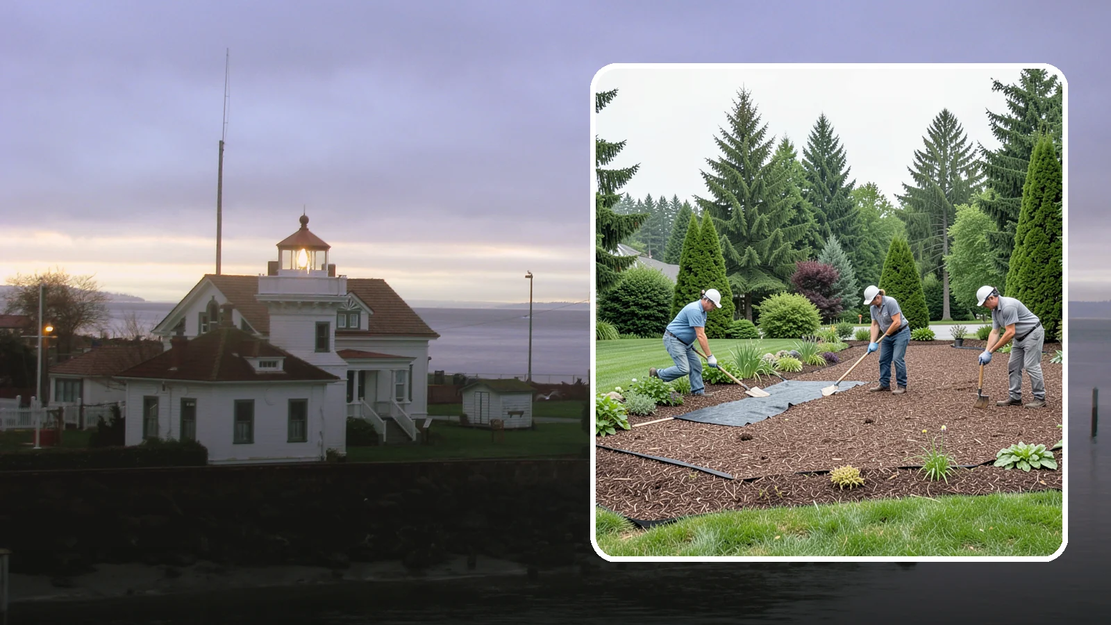 Landscape Fabric Installation in Mukilteo, Snohomish County, WA - Professional-grade weed barrier fabric installed beneath mulch or rock for lasting weed control.