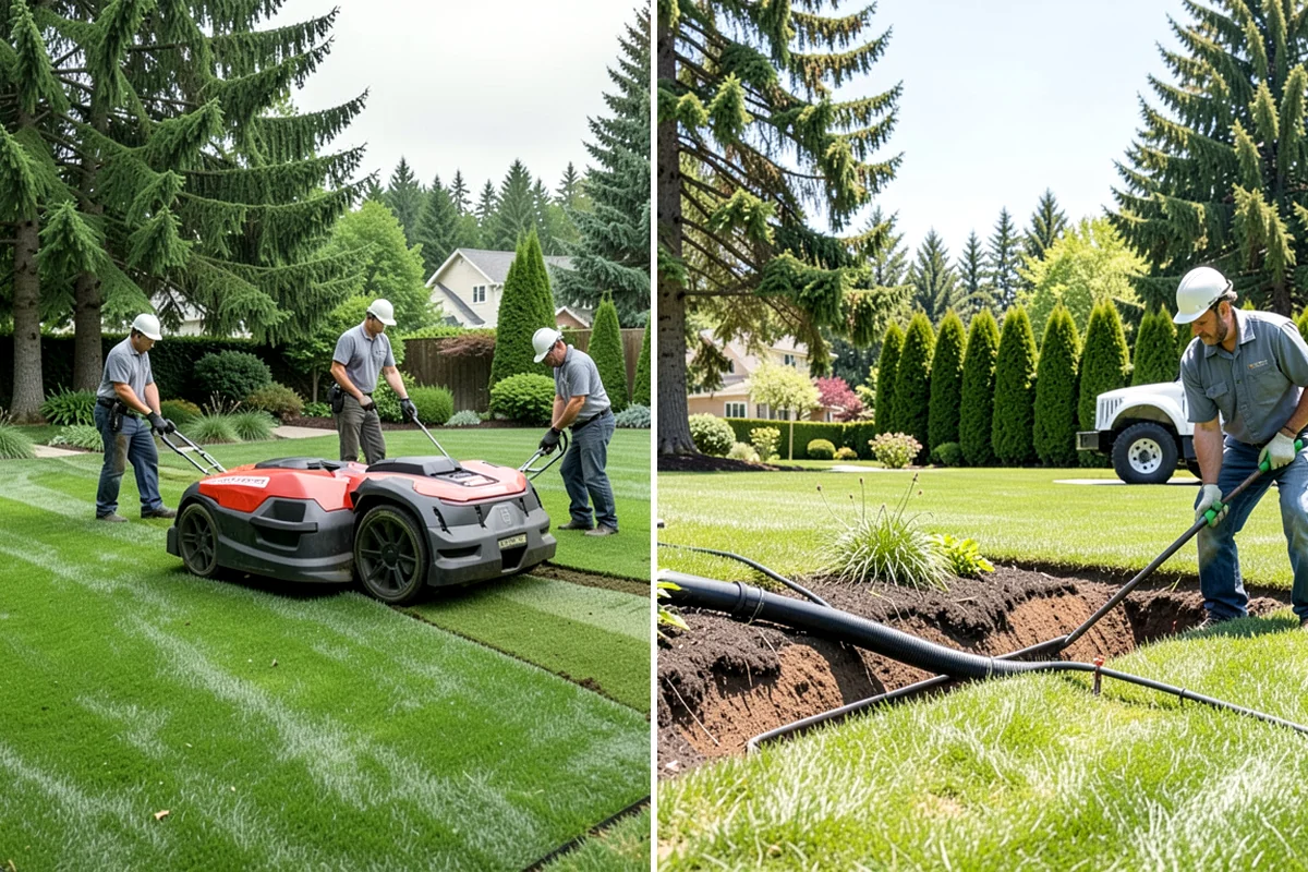 Landscape Fabric Installation in Normandy Park, King County, WA - Clear the bed and pull existing weeds to the root