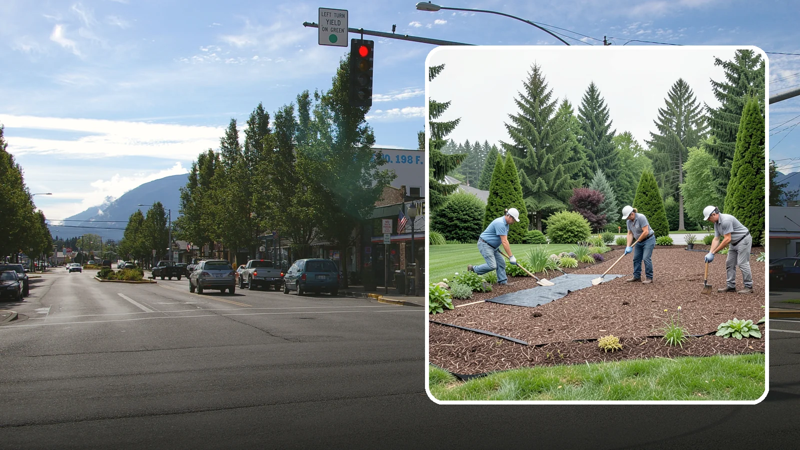 Landscape Fabric Installation in North Bend, King County, WA - Professional-grade weed barrier fabric installed beneath mulch or rock for lasting weed control.