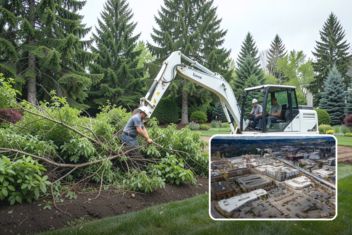 Landscape Fabric Installation in Redmond, King County, WA - Blocks aggressive PNW weeds while allowing water to drain through