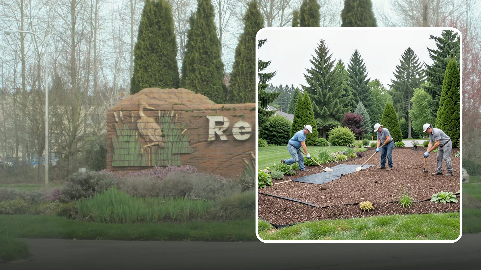 Landscape Fabric Installation in Renton, King County, WA - Professional-grade weed barrier fabric installed beneath mulch or rock for lasting weed control.