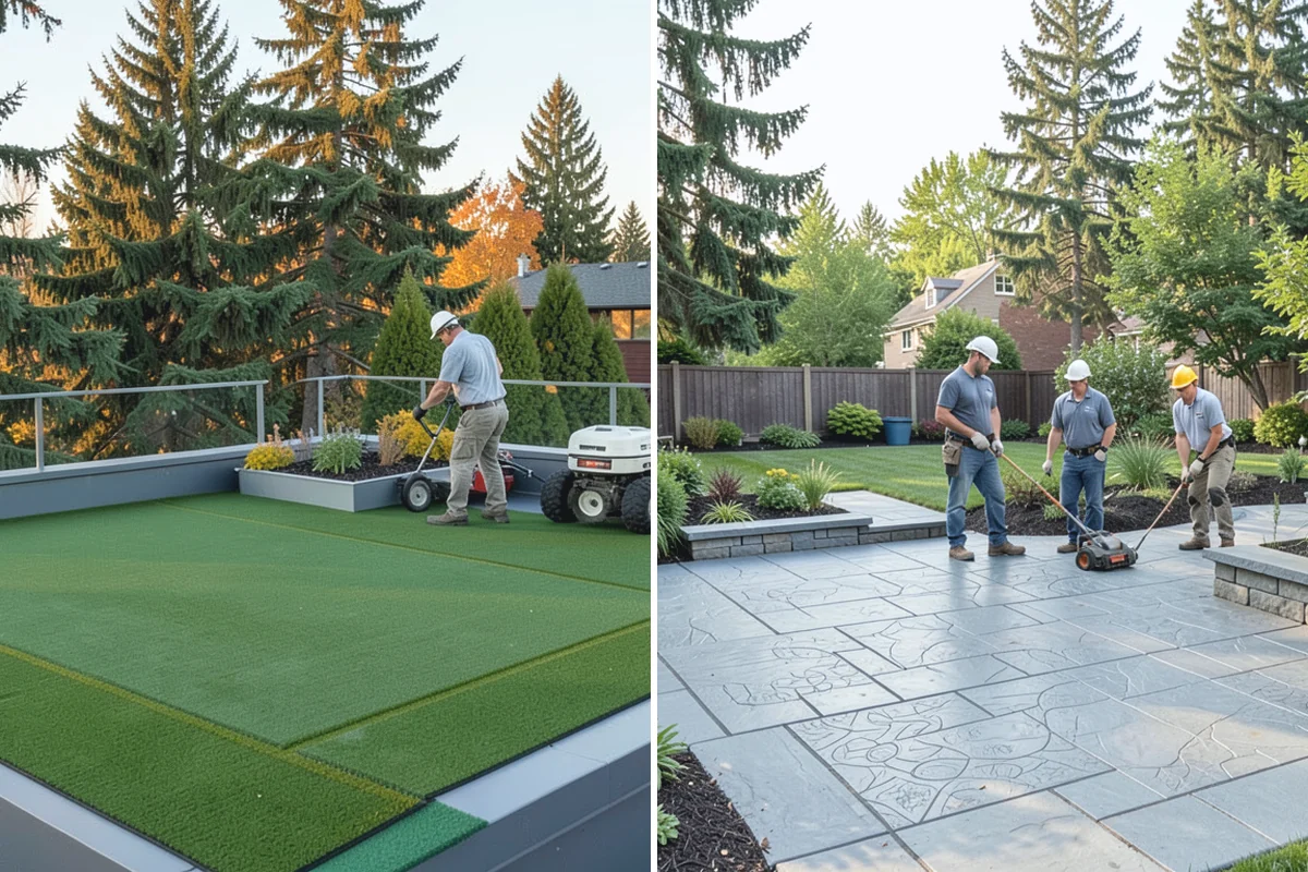 Landscape Fabric Installation in Renton, King County, WA - Clear the bed and pull existing weeds to the root