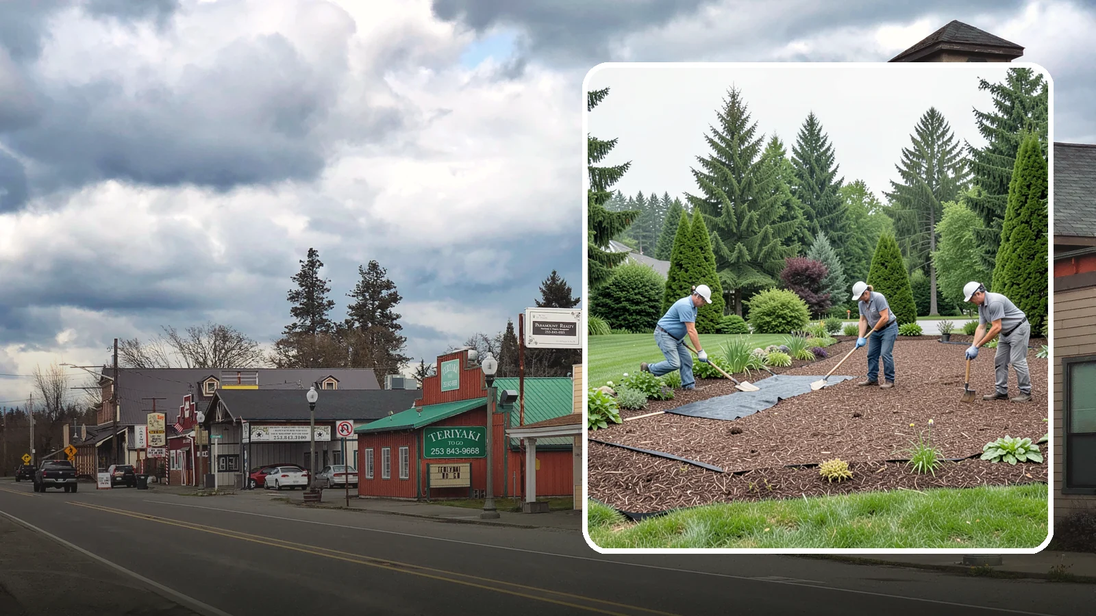 Landscape Fabric Installation in Roy, Pierce County, WA - Professional-grade weed barrier fabric installed beneath mulch or rock for lasting weed control.