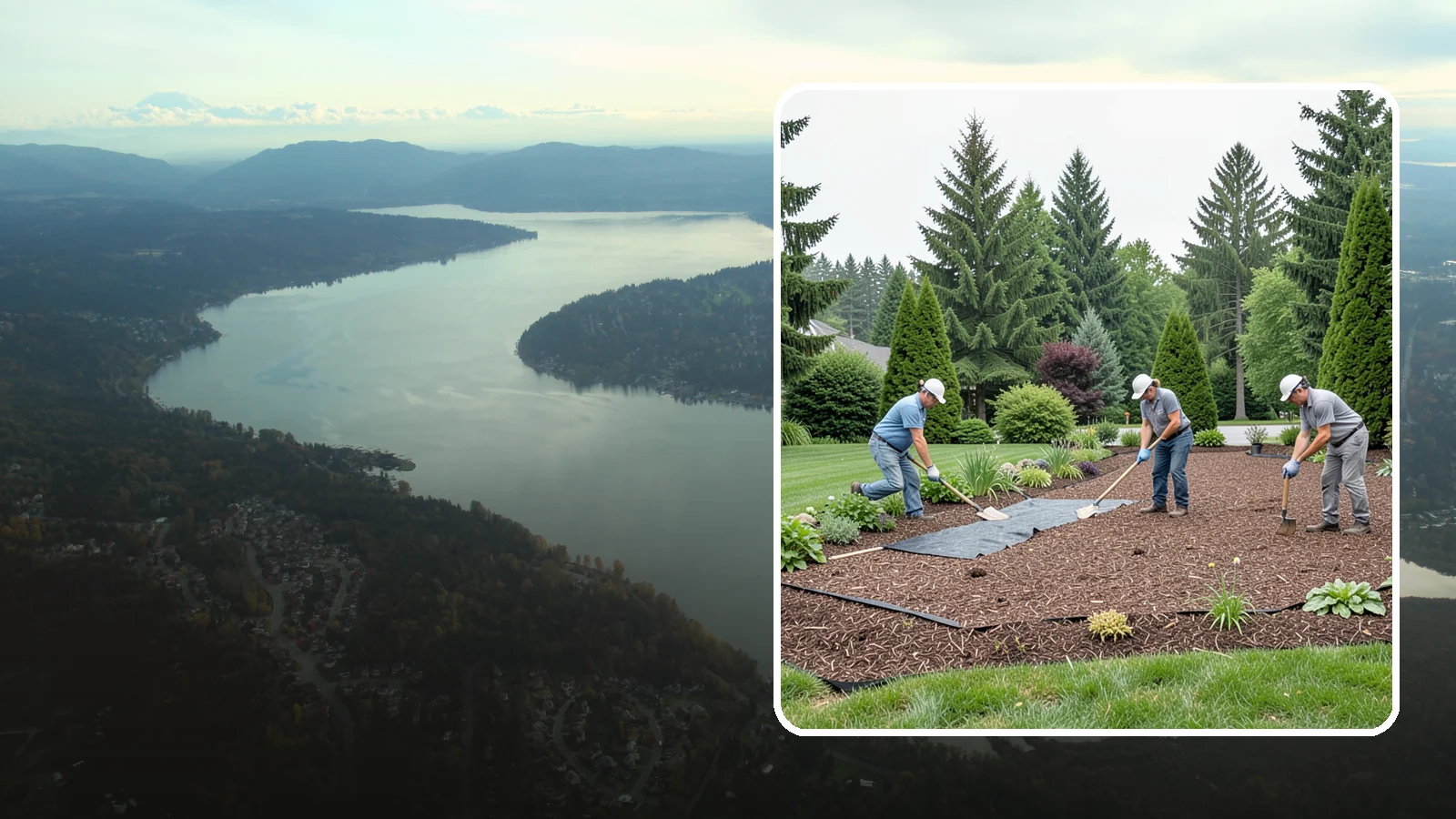 Landscape Fabric Installation in Sammamish, King County, WA - Professional-grade weed barrier fabric installed beneath mulch or rock for lasting weed control.