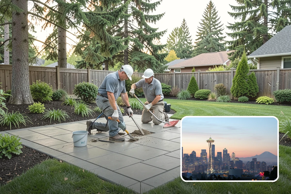 Landscape Fabric Installation in Seattle, King County, WA - Blocks aggressive PNW weeds while allowing water to drain through