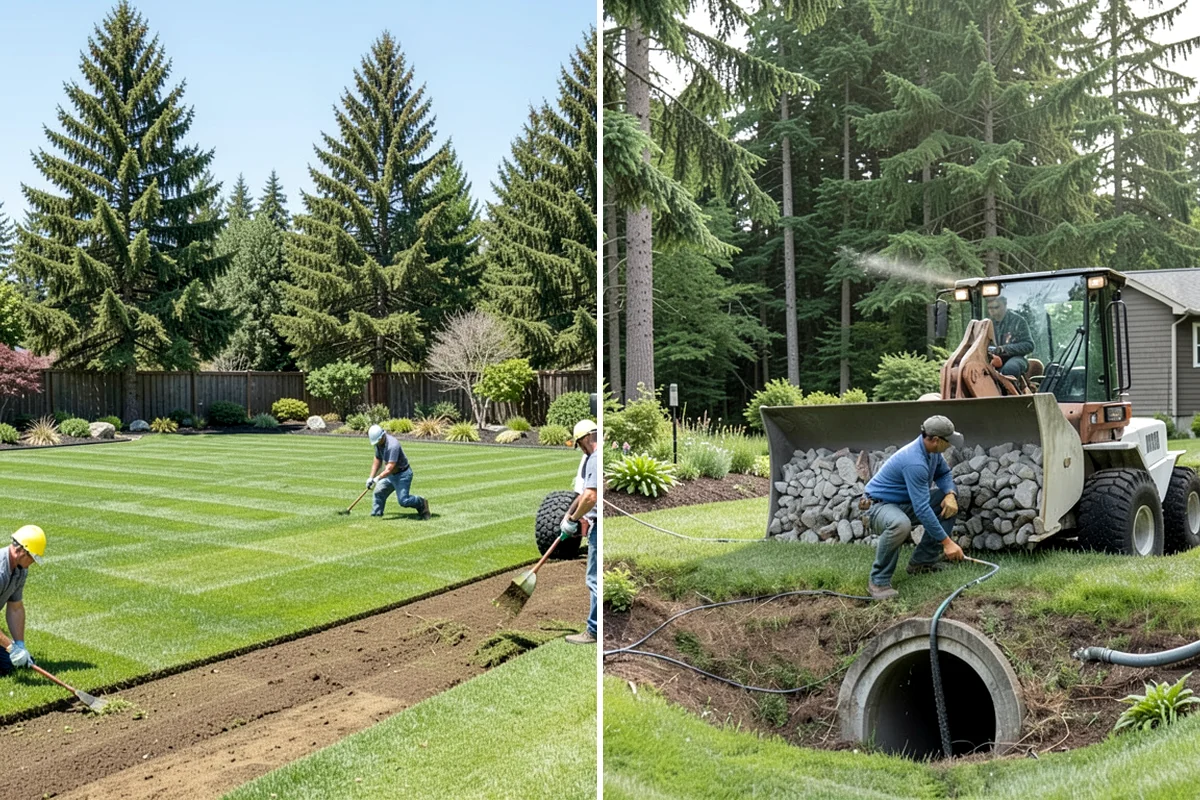 Landscape Fabric Installation in Seattle, King County, WA - Clear the bed and pull existing weeds to the root