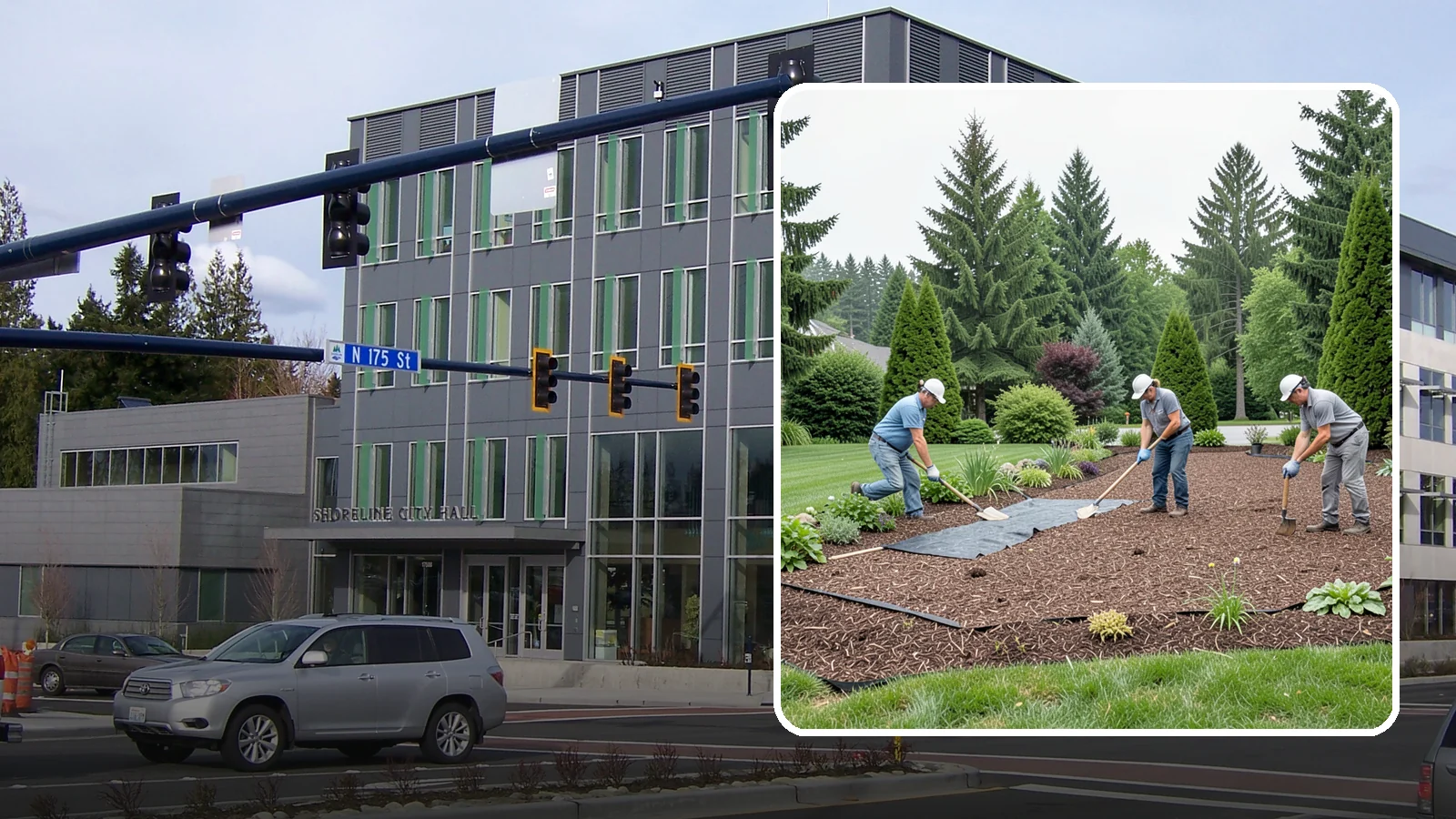 Landscape Fabric Installation in Shoreline, King County, WA - Professional-grade weed barrier fabric installed beneath mulch or rock for lasting weed control.
