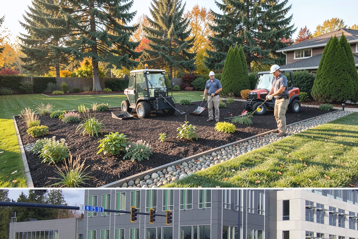Landscape Fabric Installation in Shoreline, King County, WA - Install any time the ground isn't frozen, though spring and early fall let you get ahead of the heaviest weed-germination windows.
