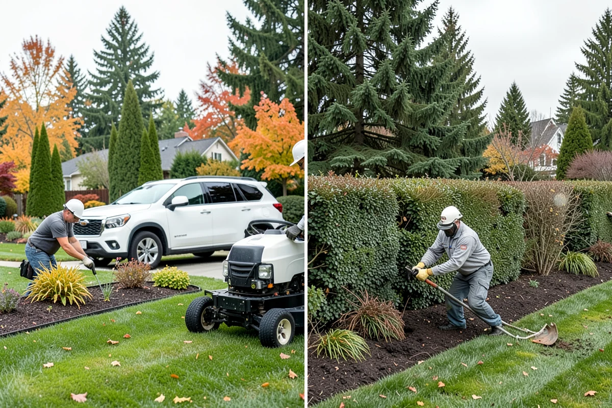 Landscape Fabric Installation in Snoqualmie, King County, WA - Clear the bed and pull existing weeds to the root