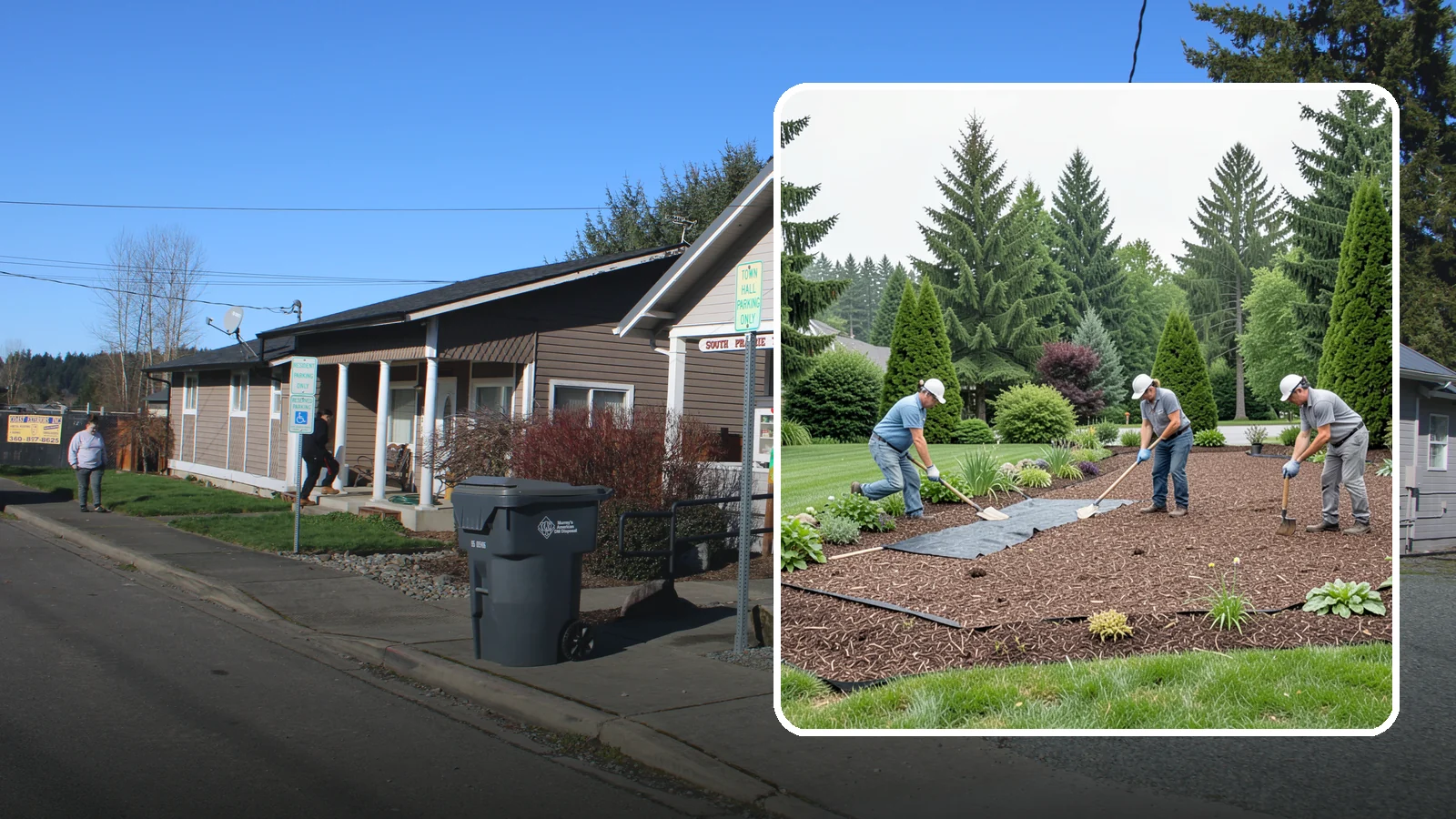 Landscape Fabric Installation in South Prairie, Pierce County, WA - Professional-grade weed barrier fabric installed beneath mulch or rock for lasting weed control.