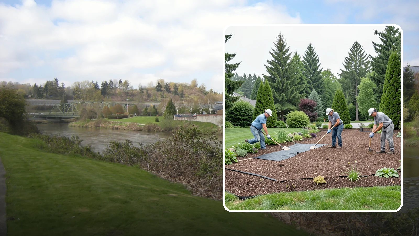 Landscape Fabric Installation in Tukwila, King County, WA - Professional-grade weed barrier fabric installed beneath mulch or rock for lasting weed control.