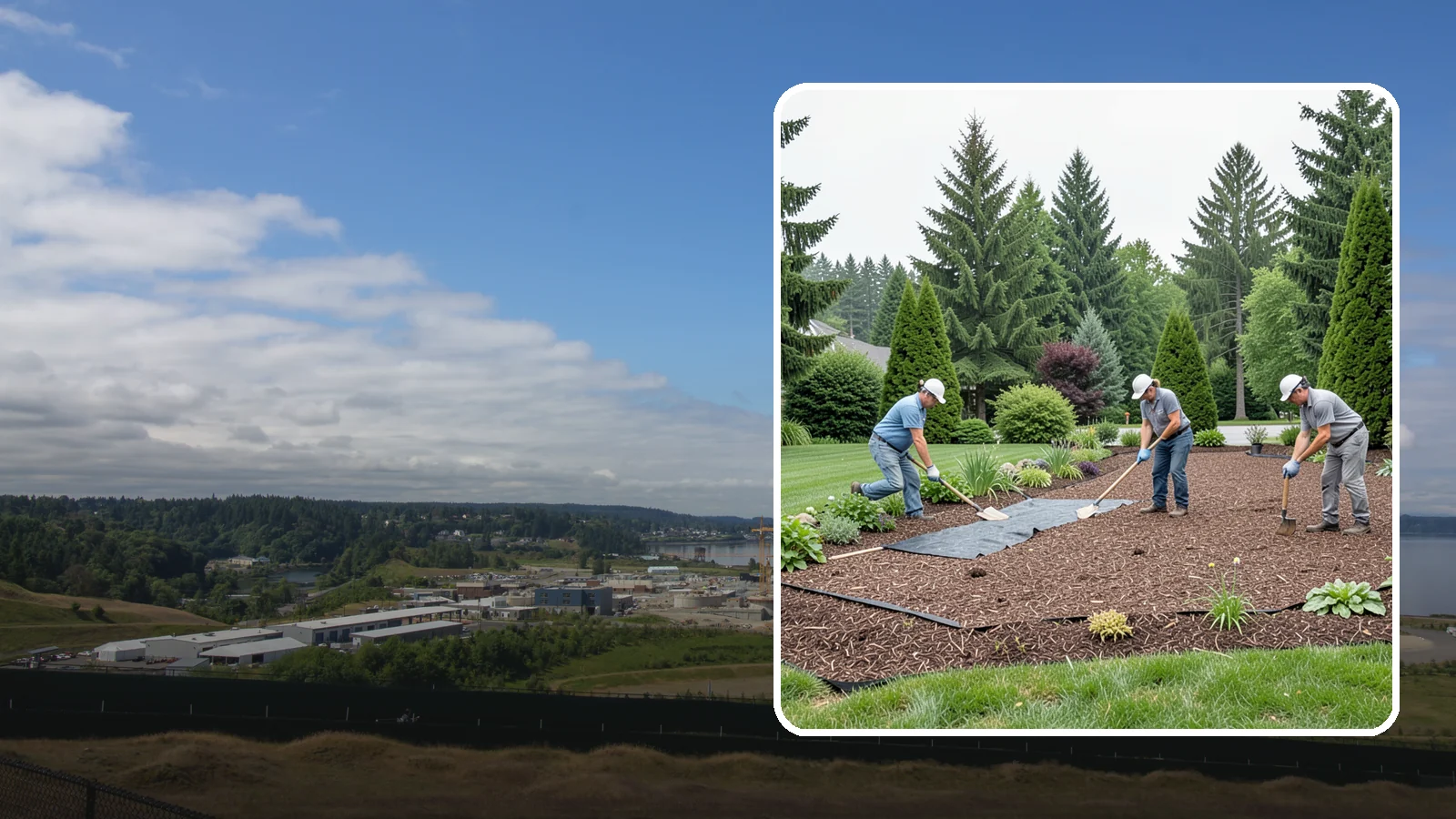 Landscape Fabric Installation in University Place, Pierce County, WA - Professional-grade weed barrier fabric installed beneath mulch or rock for lasting weed control.