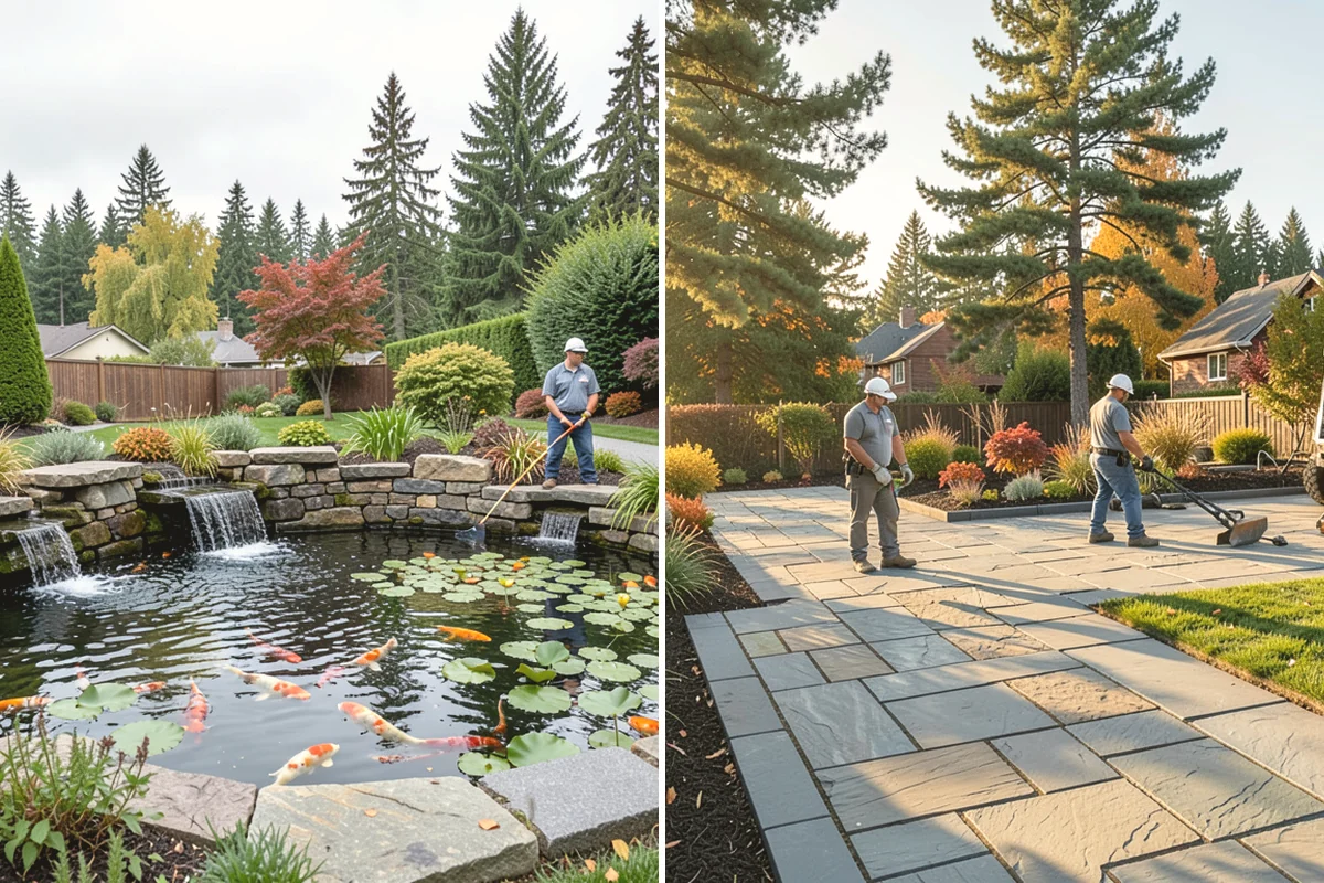 Landscape Fabric Installation in University Place, Pierce County, WA - Clear the bed and pull existing weeds to the root