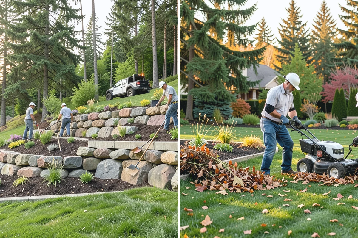 Landscape Fabric Installation in Wilkeson, Pierce County, WA - Clear the bed and pull existing weeds to the root