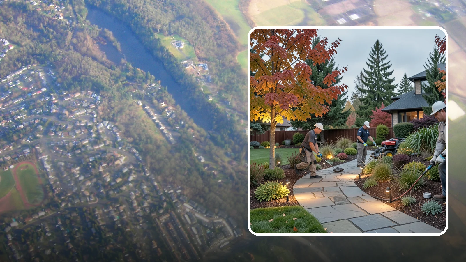Landscape Lighting Installation in Algona, King County, WA - Professionally designed landscape lighting that adds beauty, safety, and hours of usable evening space.
