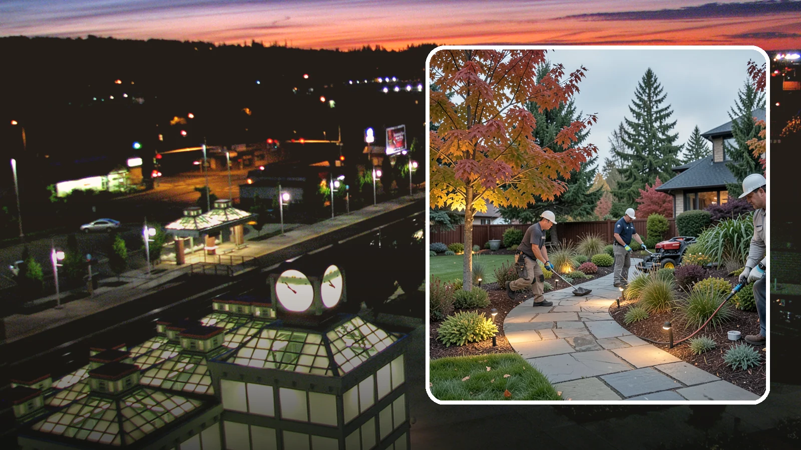 Landscape Lighting Installation in Auburn, King County, WA - Professionally designed landscape lighting that adds beauty, safety, and hours of usable evening space.
