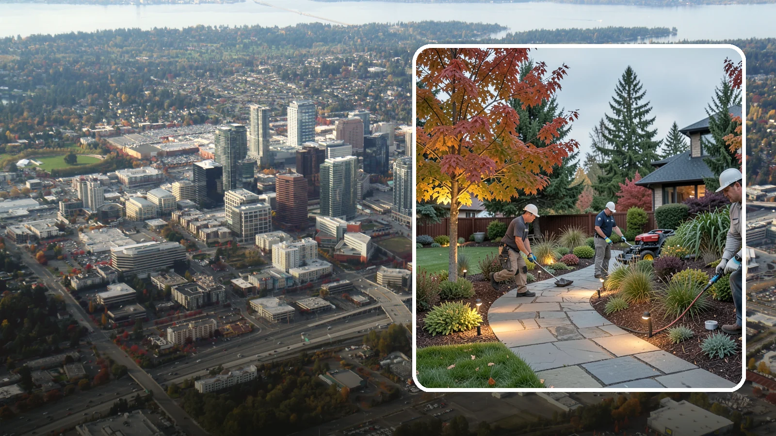 Landscape Lighting Installation in Bellevue, King County, WA - Professionally designed landscape lighting that adds beauty, safety, and hours of usable evening space.