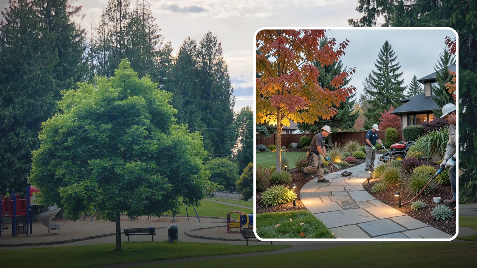Landscape Lighting Installation in Bonney Lake, Pierce County, WA - Professionally designed landscape lighting that adds beauty, safety, and hours of usable evening space.