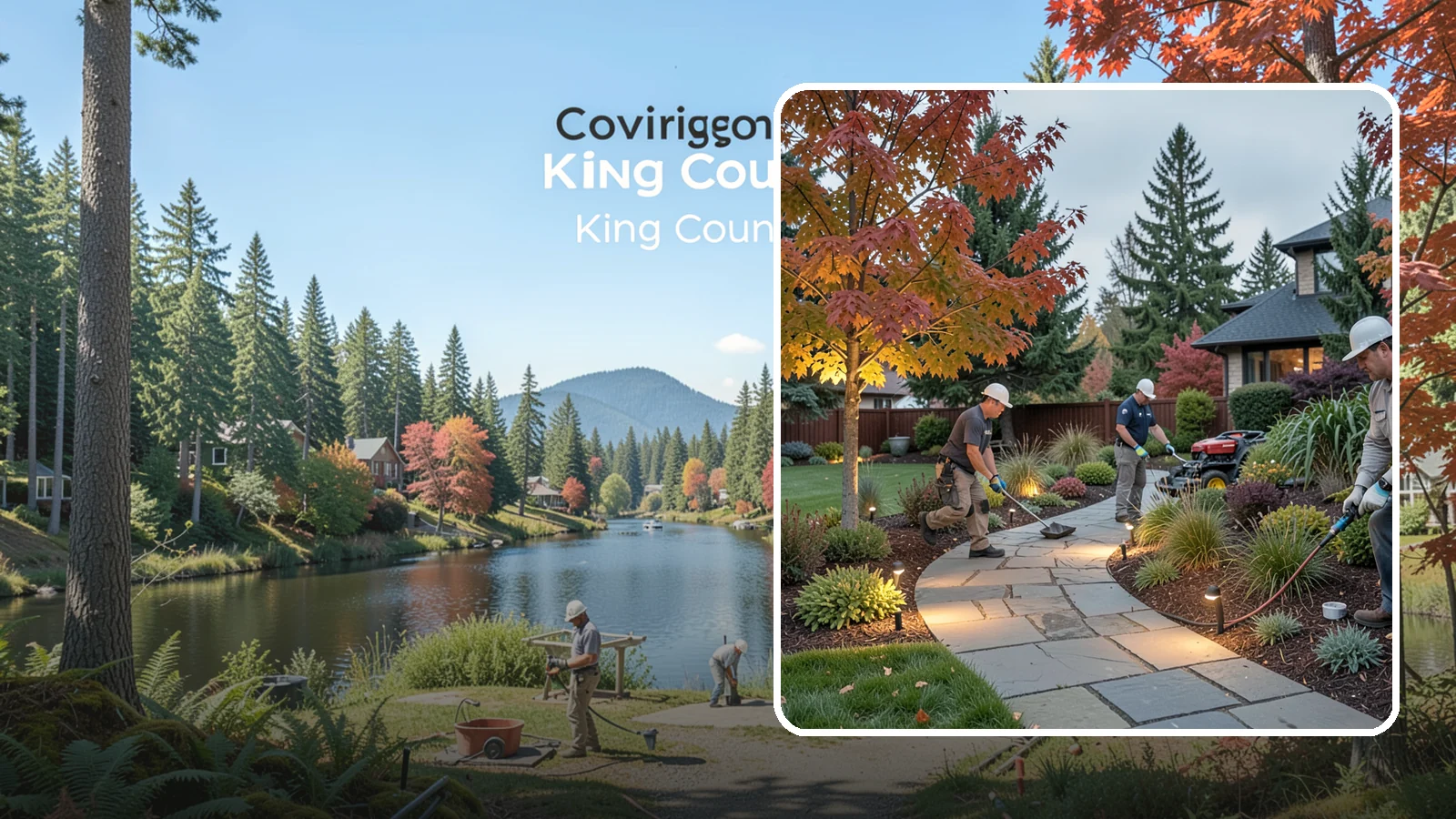 Landscape Lighting Installation in Covington, King County, WA - Professionally designed landscape lighting that adds beauty, safety, and hours of usable evening space.
