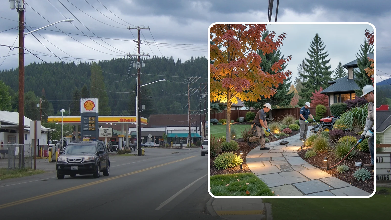 Landscape Lighting Installation in Granite Falls, Snohomish County, WA - Professionally designed landscape lighting that adds beauty, safety, and hours of usable evening space.