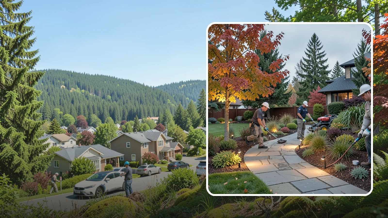 Landscape Lighting Installation in Index, Snohomish County, WA - Professionally designed landscape lighting that adds beauty, safety, and hours of usable evening space.