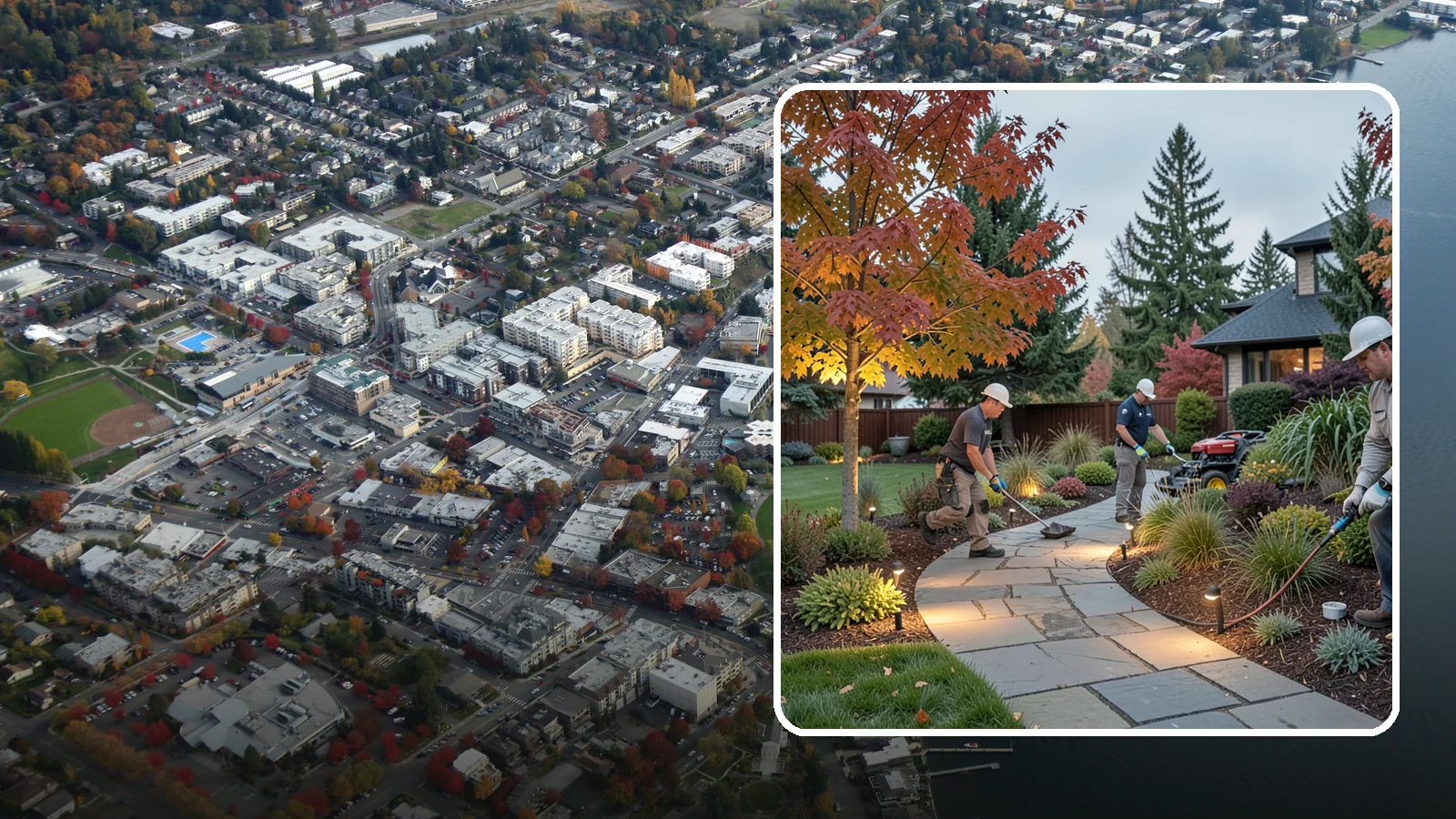 Landscape Lighting Installation in Kirkland, King County, WA - Professionally designed landscape lighting that adds beauty, safety, and hours of usable evening space.
