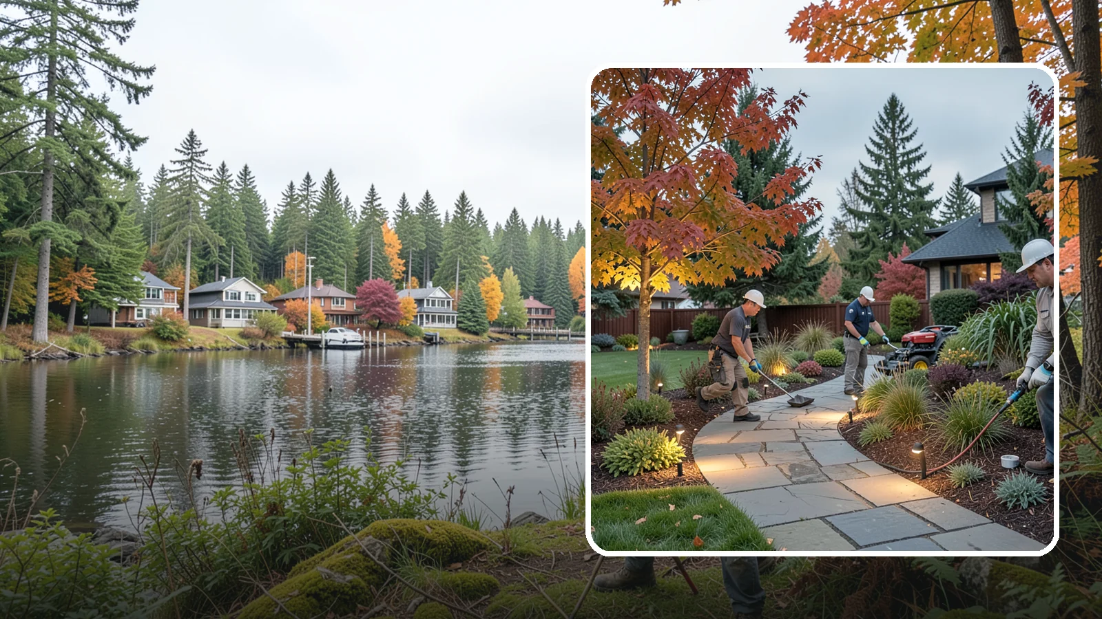 Landscape Lighting Installation in La Conner, Skagit County, WA - Professionally designed landscape lighting that adds beauty, safety, and hours of usable evening space.