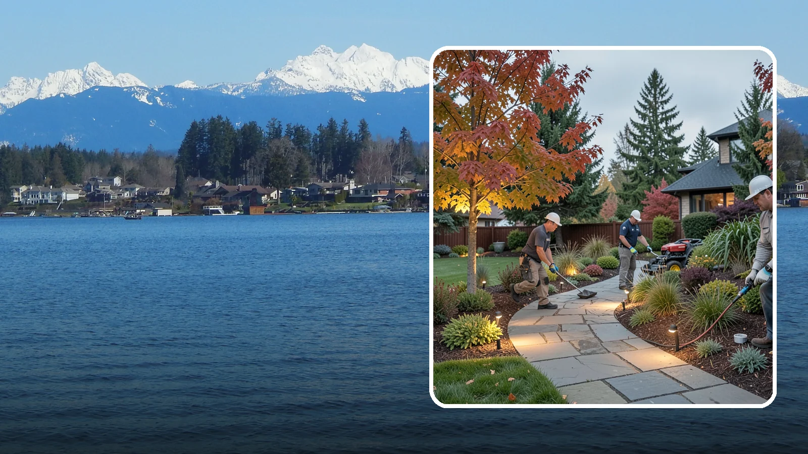 Landscape Lighting Installation in Lake Stevens, Snohomish County, WA - Professionally designed landscape lighting that adds beauty, safety, and hours of usable evening space.