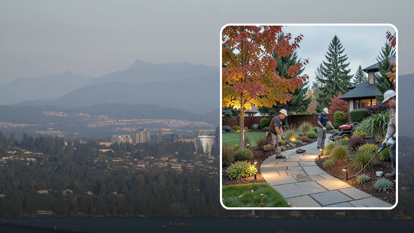 Landscape Lighting Installation in Medina, King County, WA - Professionally designed landscape lighting that adds beauty, safety, and hours of usable evening space.