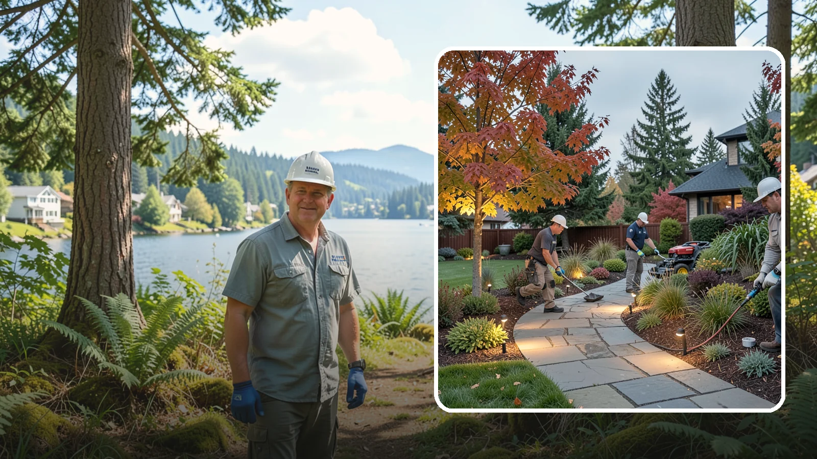 Landscape Lighting Installation in Milton, King County, WA - Professionally designed landscape lighting that adds beauty, safety, and hours of usable evening space.