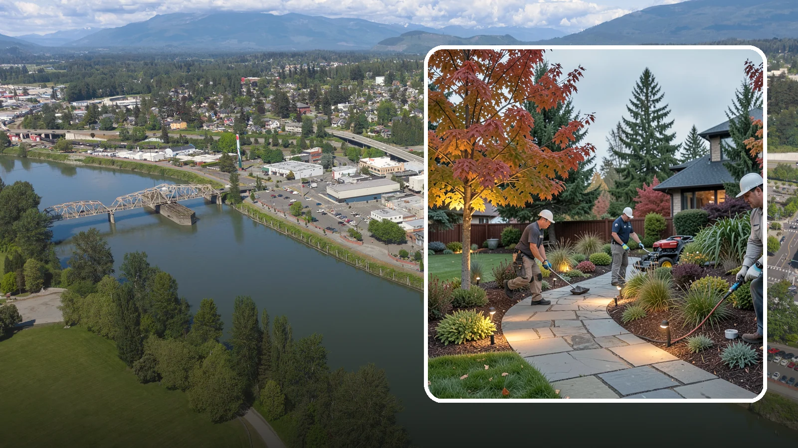 Landscape Lighting Installation in Mount Vernon, Skagit County, WA - Professionally designed landscape lighting that adds beauty, safety, and hours of usable evening space.