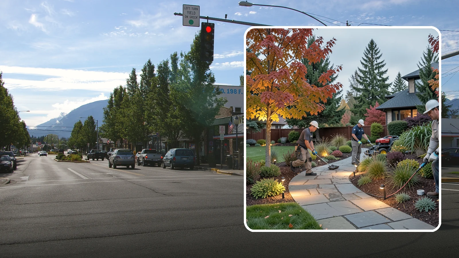Landscape Lighting Installation in North Bend, King County, WA - Professionally designed landscape lighting that adds beauty, safety, and hours of usable evening space.