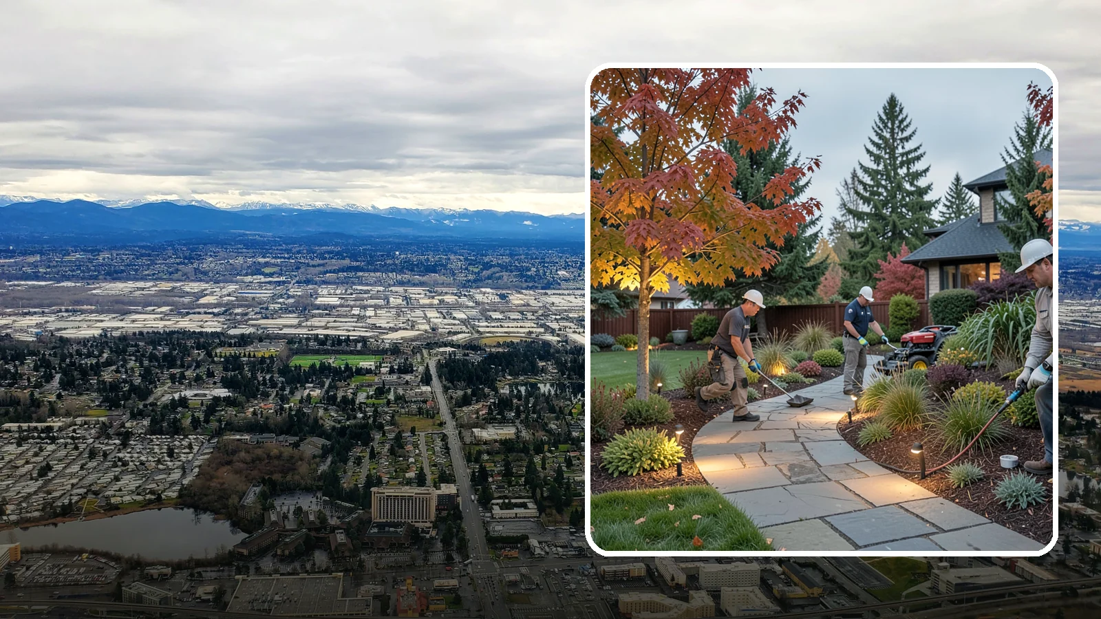 Landscape Lighting Installation in SeaTac, King County, WA - Professionally designed landscape lighting that adds beauty, safety, and hours of usable evening space.
