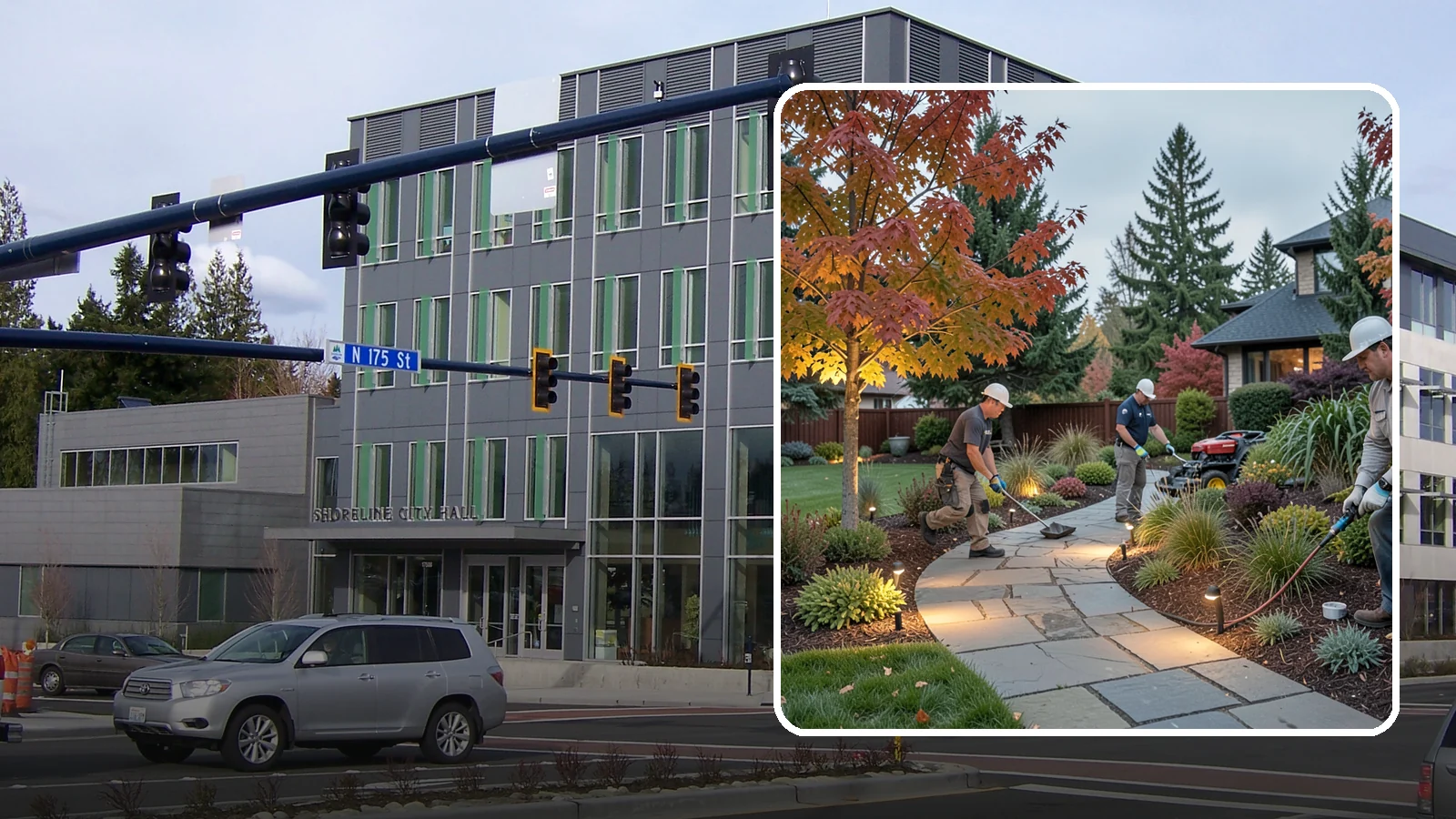 Landscape Lighting Installation in Shoreline, King County, WA - Professionally designed landscape lighting that adds beauty, safety, and hours of usable evening space.