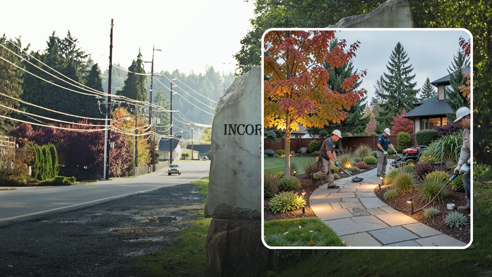 Landscape Lighting Installation in Wilkeson, Pierce County, WA - Professionally designed landscape lighting that adds beauty, safety, and hours of usable evening space.