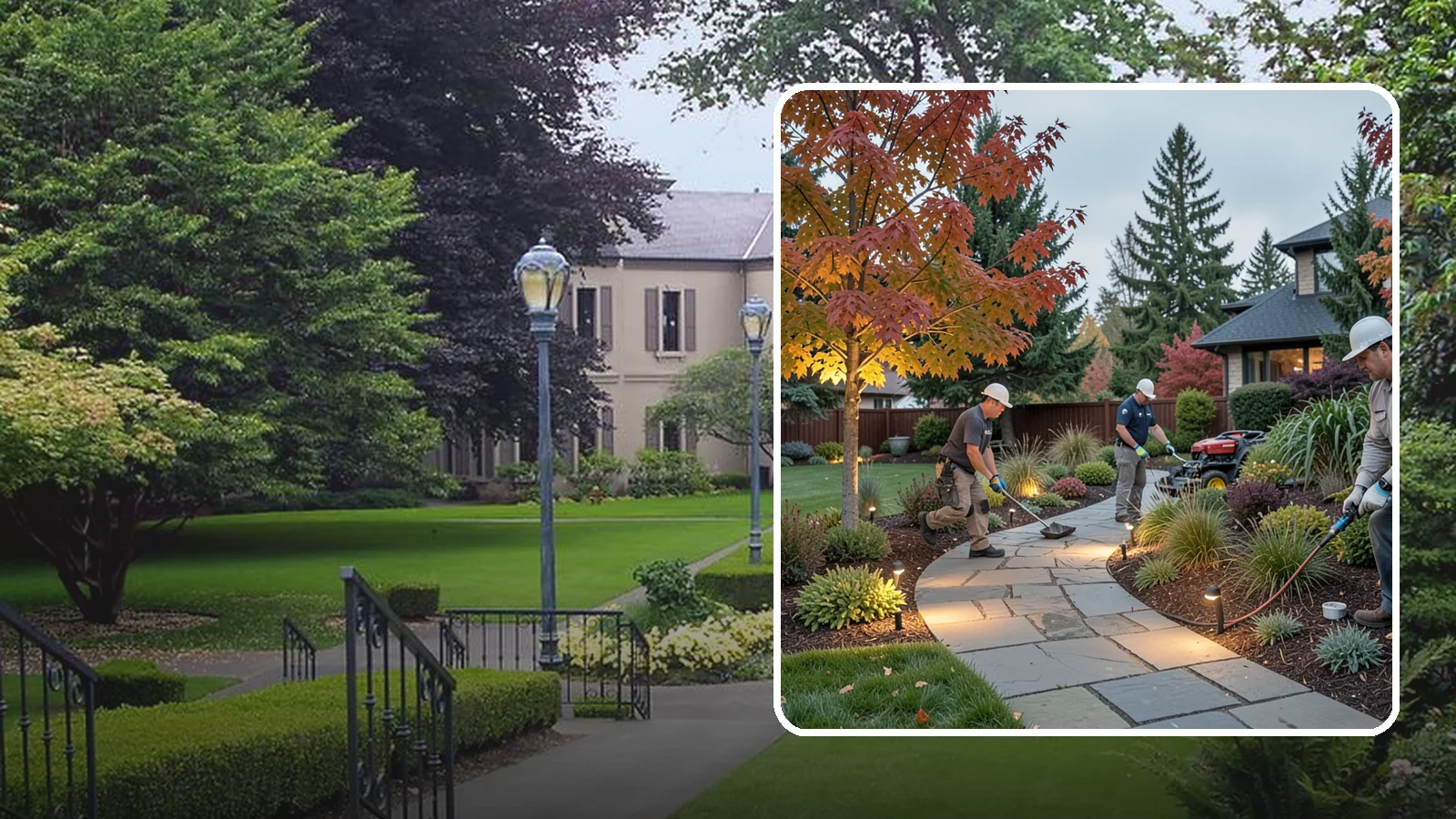 Landscape Lighting Installation in Woodinville, King County, WA - Professionally designed landscape lighting that adds beauty, safety, and hours of usable evening space.