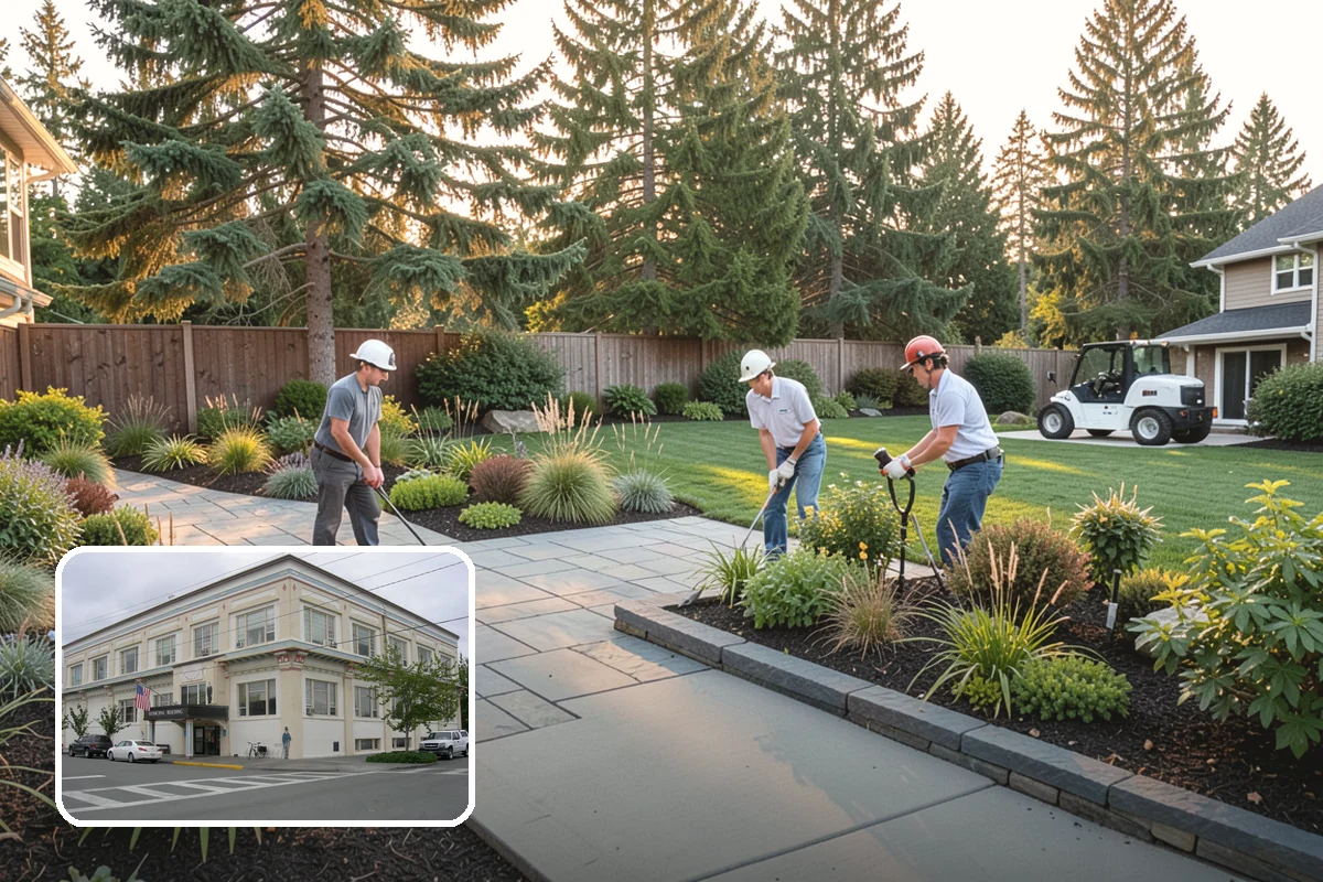 Landscape Renovation in Anacortes, Skagit County, WA - Fresh, cohesive design that respects mature plantings