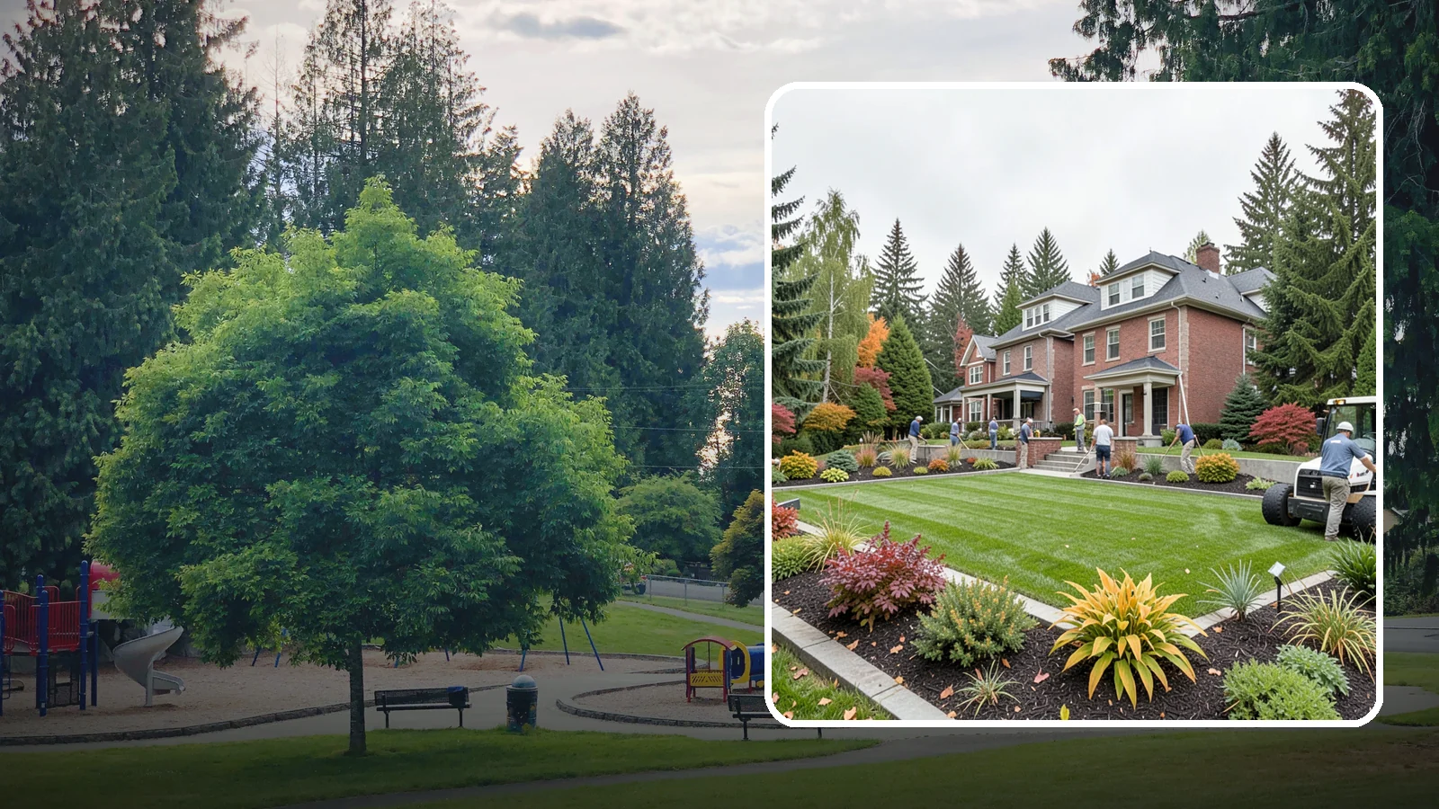 Landscape Renovation in Bonney Lake, Pierce County, WA - We reimagine and rebuild tired, overgrown yards into cohesive landscapes suited to the Pacific Northwest.