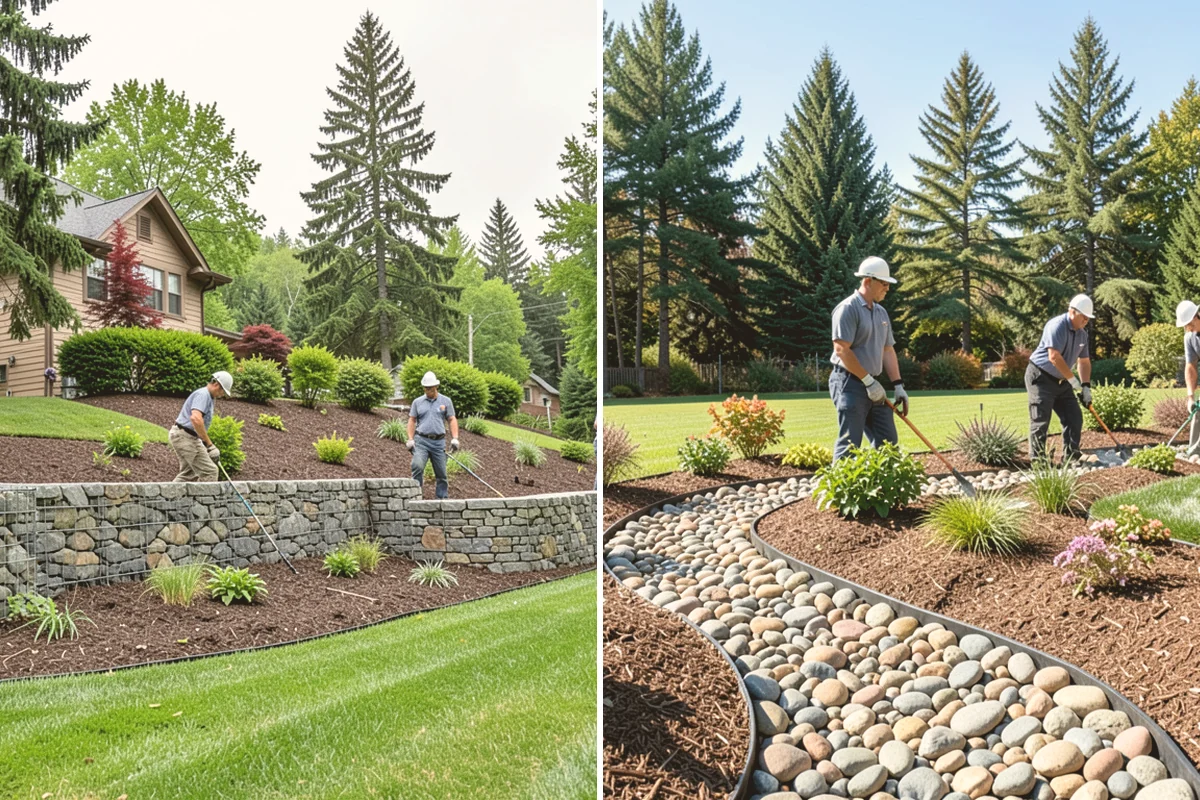 Landscape Renovation in Bothell, King County, WA - Walk the property and assess existing plantings and grade