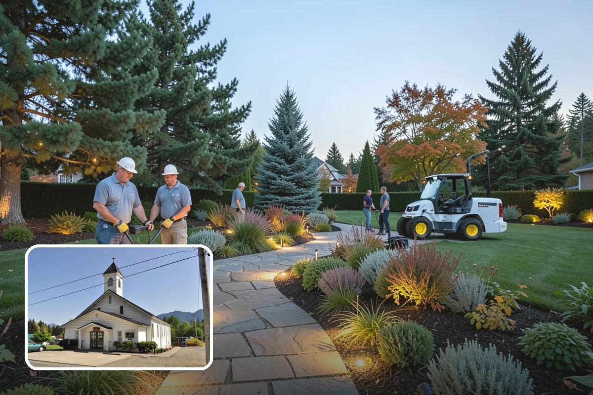 Landscape Renovation in Concrete, Skagit County, WA - Fresh, cohesive design that respects mature plantings